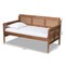 Baxton Studio Toveli Ash Walnut Finished Wood and Synthetic Rattan Daybed 159-9848 - alternate 3